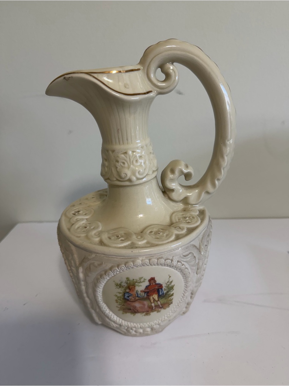 Vintage Royal Heritage Collection Large 11"x8" Porcelain Ewer Pitcher Victorian